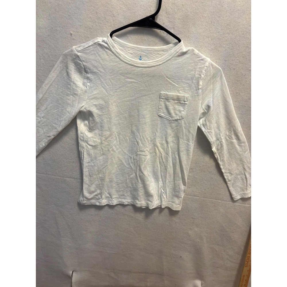 Crewcuts Kids Long Sleeve White Pocket Tee Size M‎ (8-9)